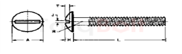 A286 Slotted Truss Head Type Machine Screws ANSI B18.6.3