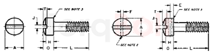 A286 Slotted Fillister Head Type Machine Screws ANSI B18.6.3