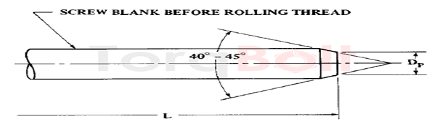 Header Points for Cres A286 Metric Screws Before Threading ANSI/ASME B18.6.7M